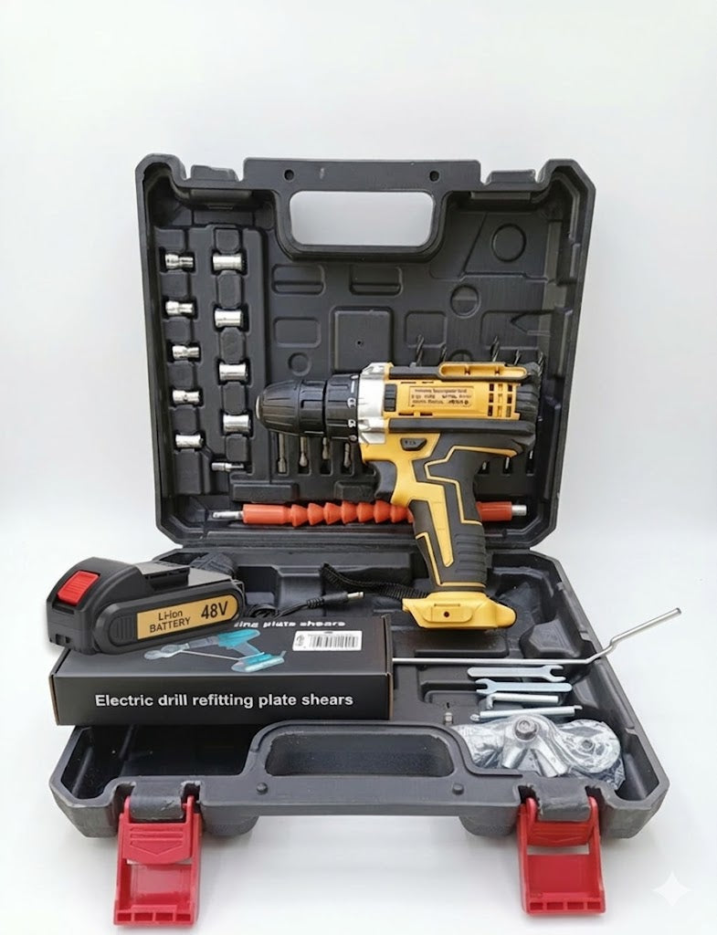 Taladro Inalámbrico 48V + Cortador de Calamina